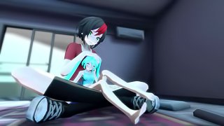 [AZ+B] MMD Giantess Growth - Victoria's Movie Night