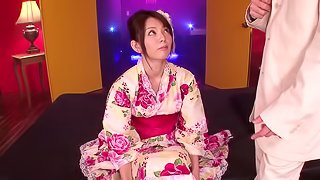 Lovely Mayu Nozomia in Traditional Outfit Sucking and Fucking