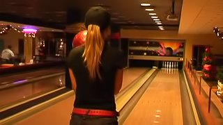 Lovely Wivien and Sophie Moone play bowling