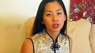 Asian in silk dress fucked hardcore