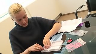 Sophie Moone makes presents to friends in the office