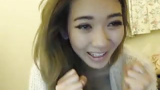 Beautiful Asian teen with perfect body shows all.