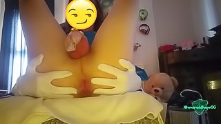 sissy uses her ass while watching hypno