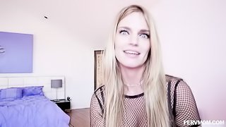 Tattooed blonde with an innocent innocent face loves rough sex