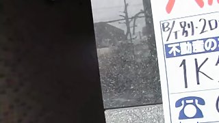 Asian babe gets Cumshot Sharking on the parking lot.