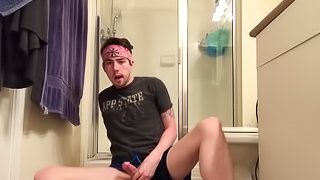 Cole Summers is on the bathroom floor, working up a boner