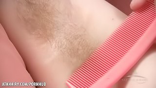 Hairy Teen Cyan Combs Pubes