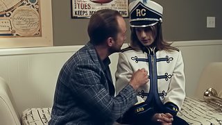 Ryan Madison has a fat dong for his babe in a uniform Kristen Scott
